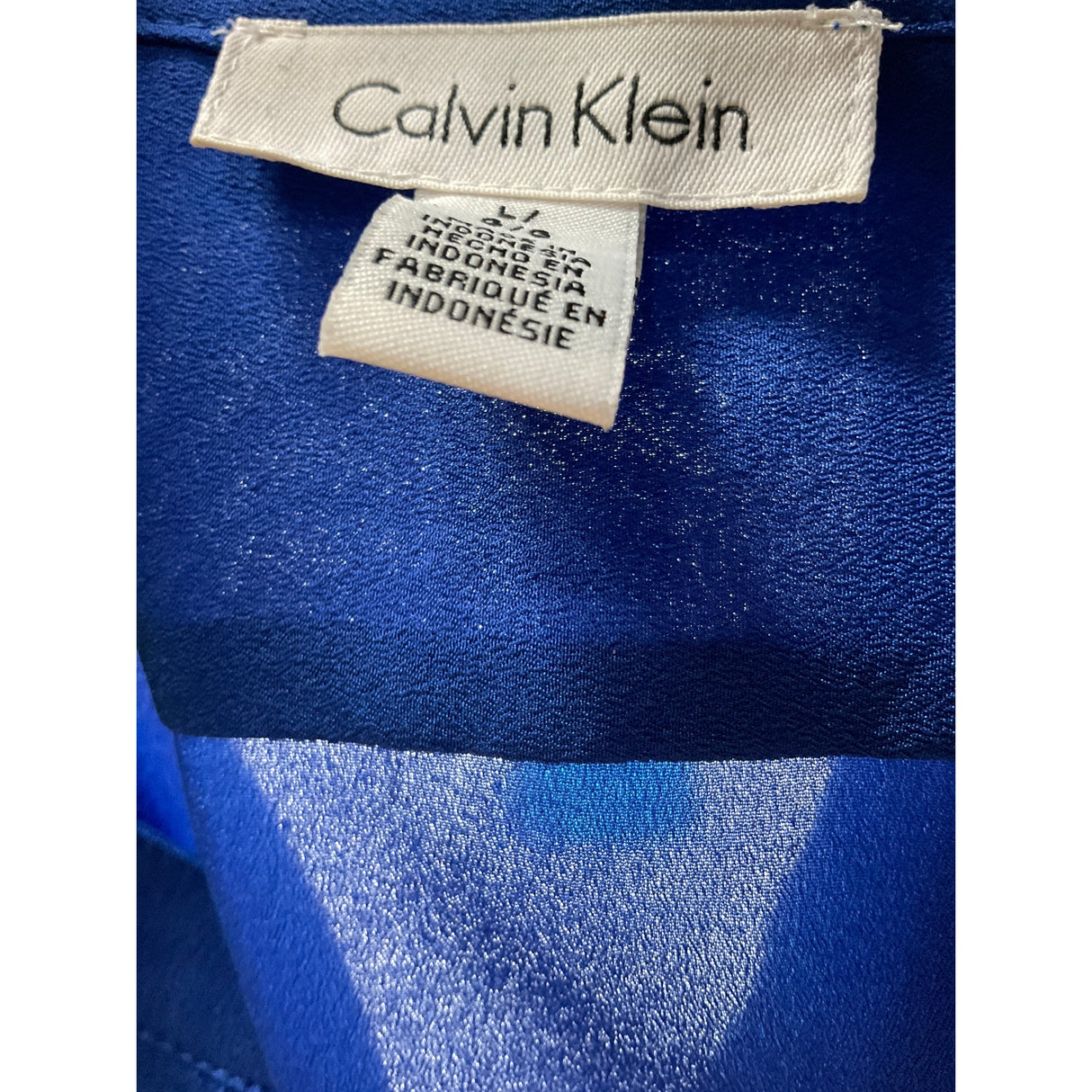 Calvin Klein Blue Button-Up Top