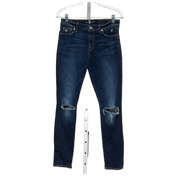 7 For All Mankind Blue Ankle Jeans