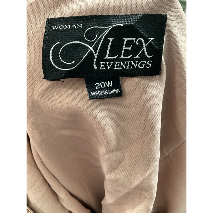 Alex Evenings Cream Shift Dress - Plus Size 20