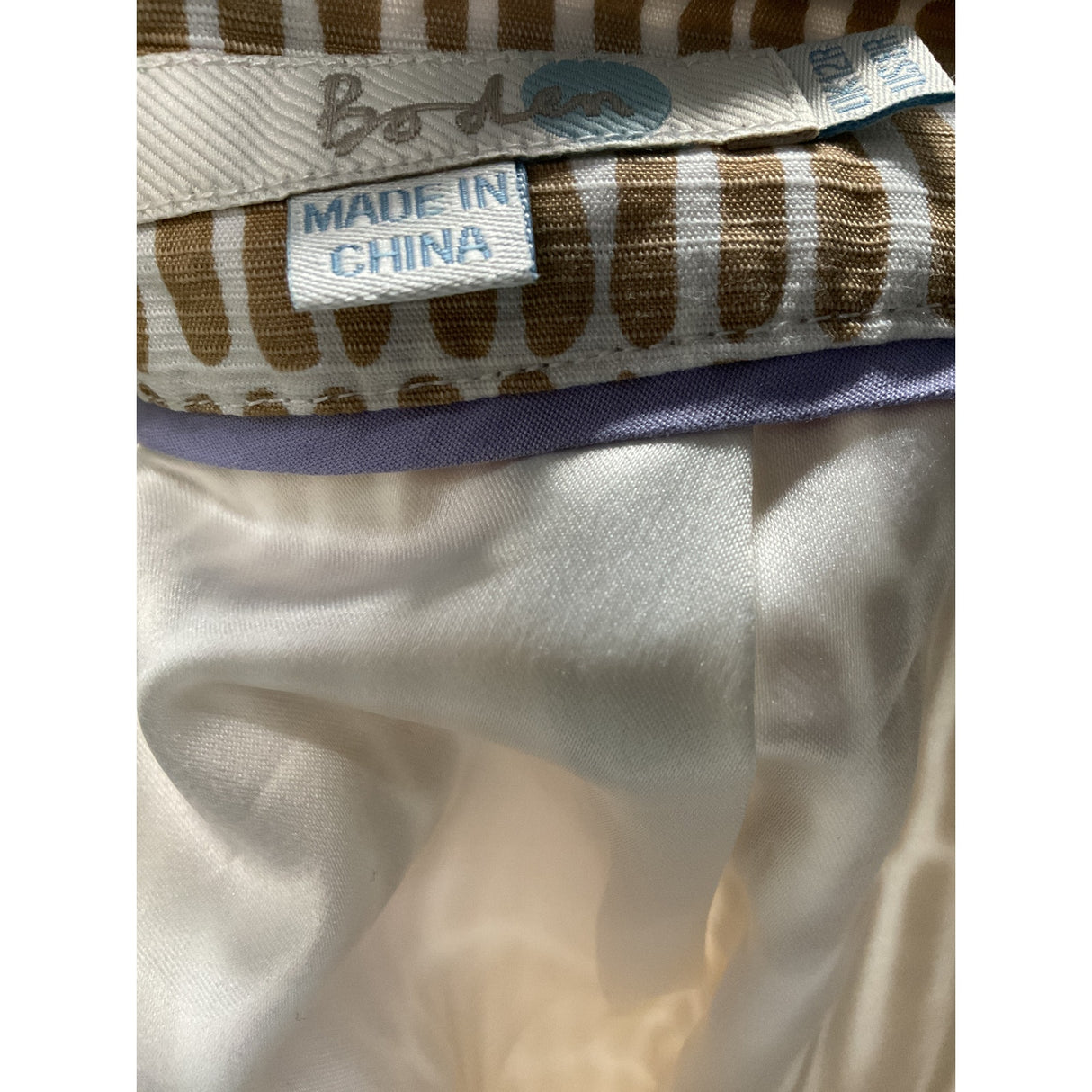 Boden Beige Canvas Skirt - Women's Size 8R