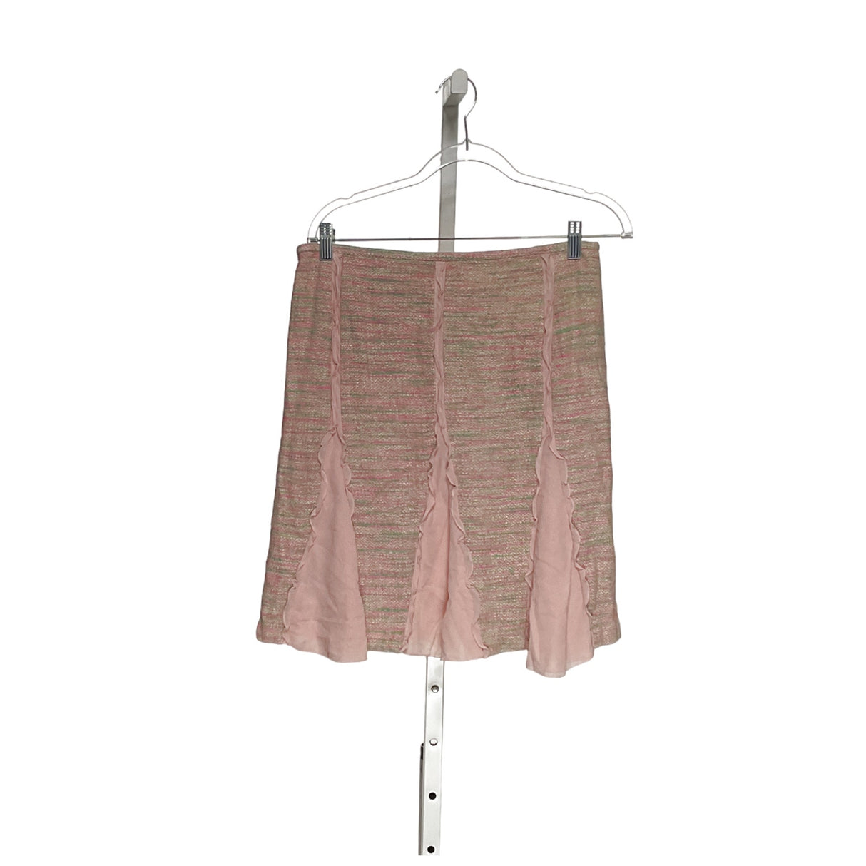 BCBGMAXAZRIA Pink Silk A-Line Skirt