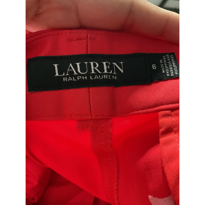 LRL Women's Red Chino Shorts (Size 6)