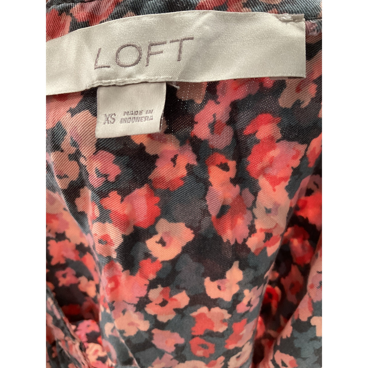 LOFT Multicolor Midi Shirt Dress XS