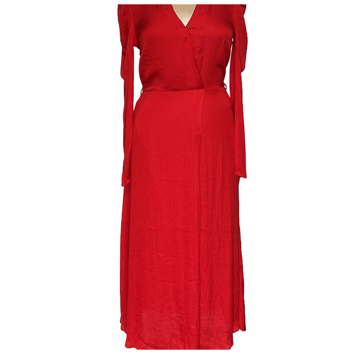 BARDOT Red Cotton Maxi Dress, size 16