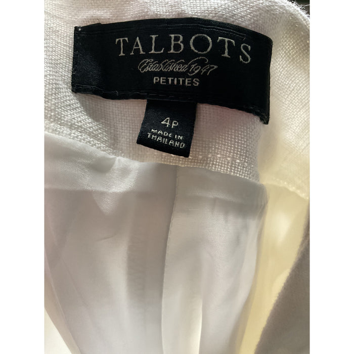 Talbots White Ankle Pant - Women's 4P