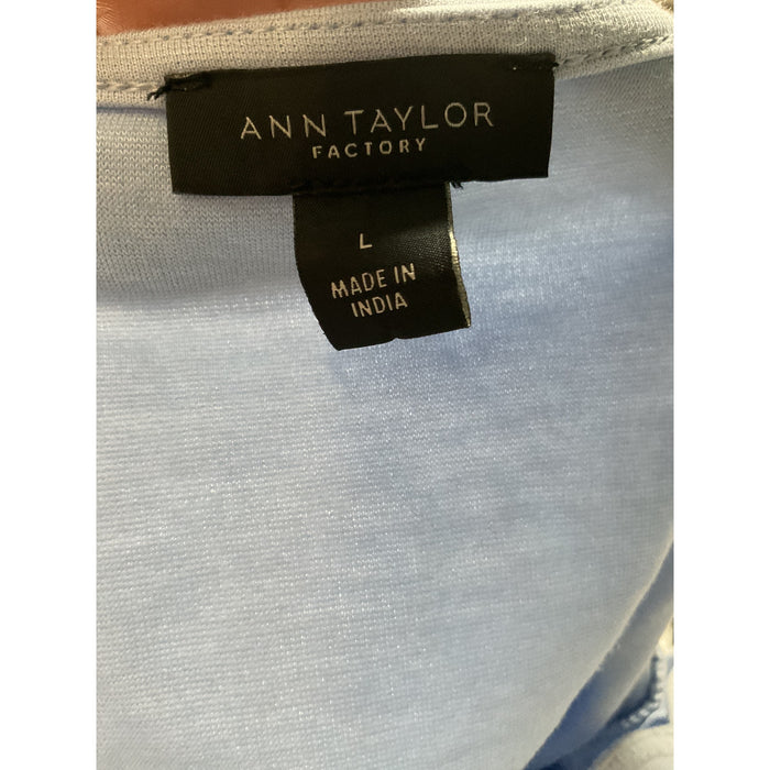 Ann Taylor Blue Blouse, Women's Size L