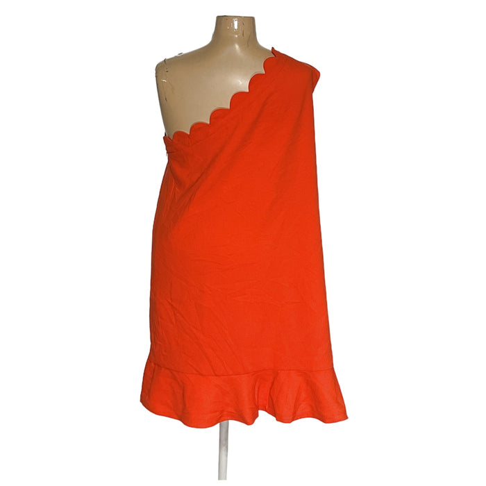 Victoria Beckham Plus Size Orange Shift Dress