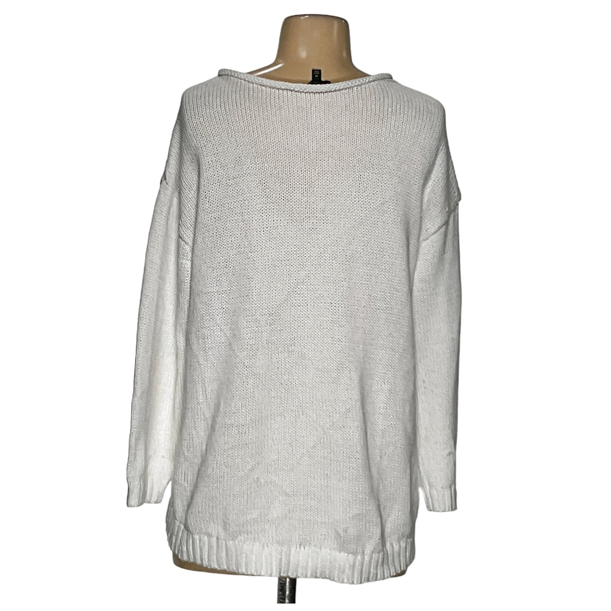 Talbots White Cotton Pullover Sweater - Women's M