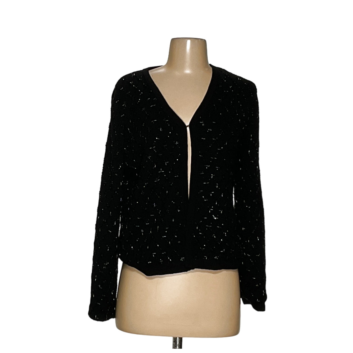 Ann Taylor Black Merino Wool Cardigan - Women's M