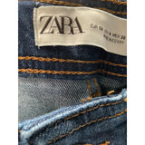 ZARA Women's Blue Flare Denim Jeans - Size 4