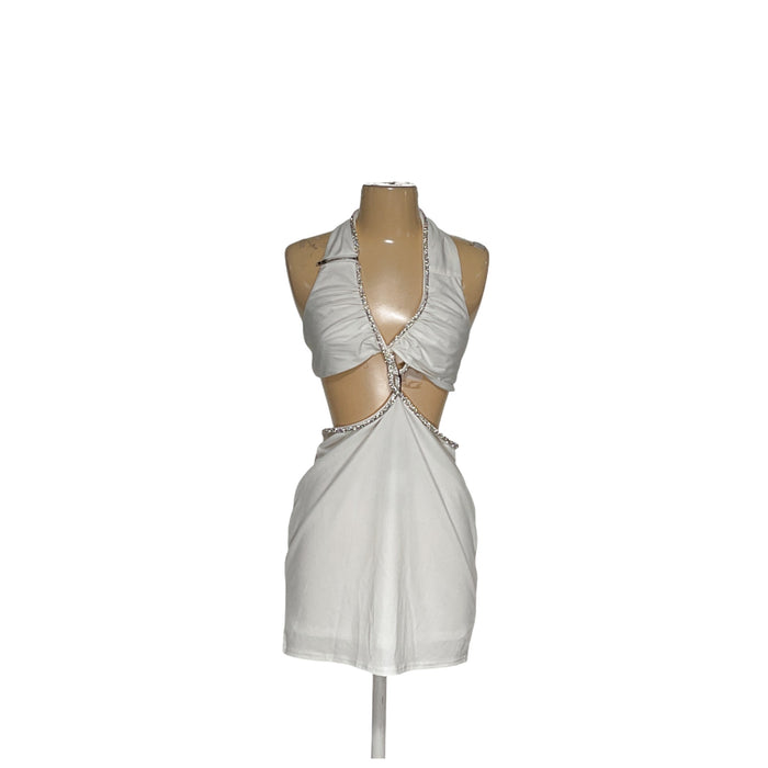 Fashion Nova White A-Line Dress - Size M