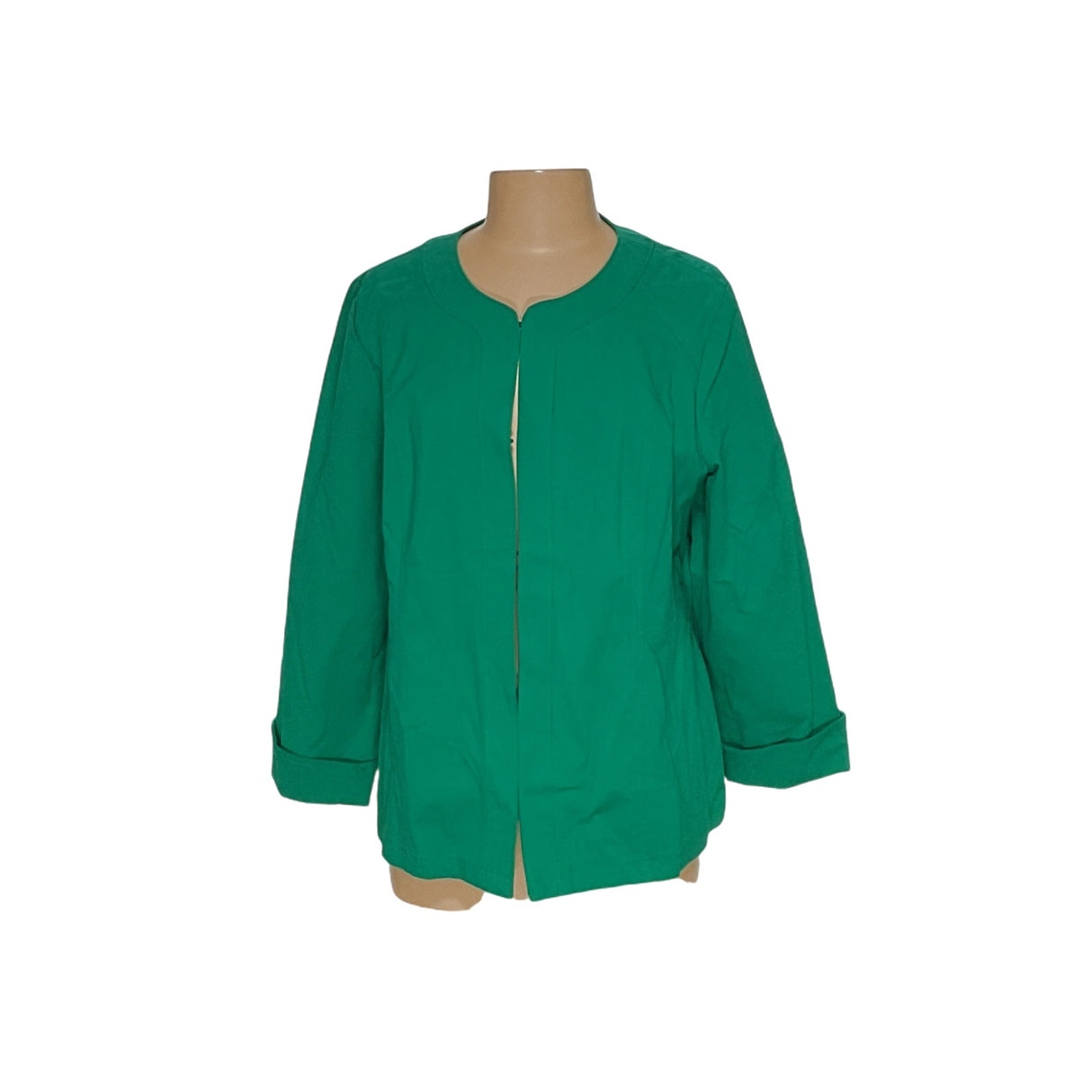 Chico's Green Cotton Jacket - Women's Size 3