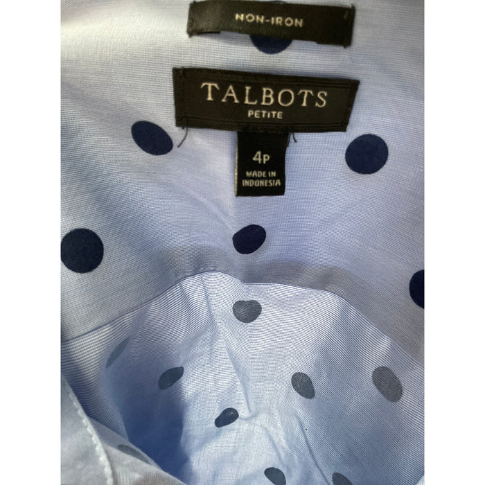 Talbots Multicolor 100% Cotton Button-Up Top