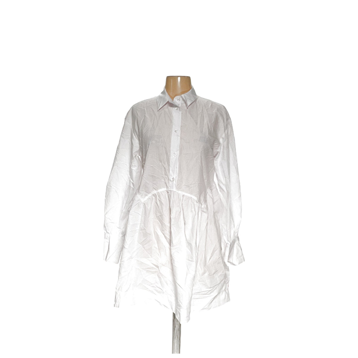 ASOS Midi Shirt Dress, White, Size 4