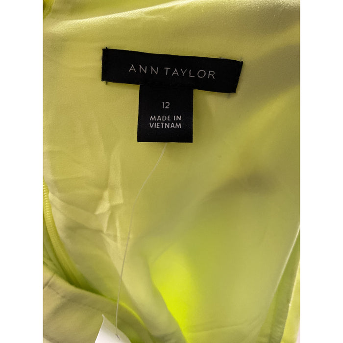 Ann Taylor Green A-Line Dress - Size 12