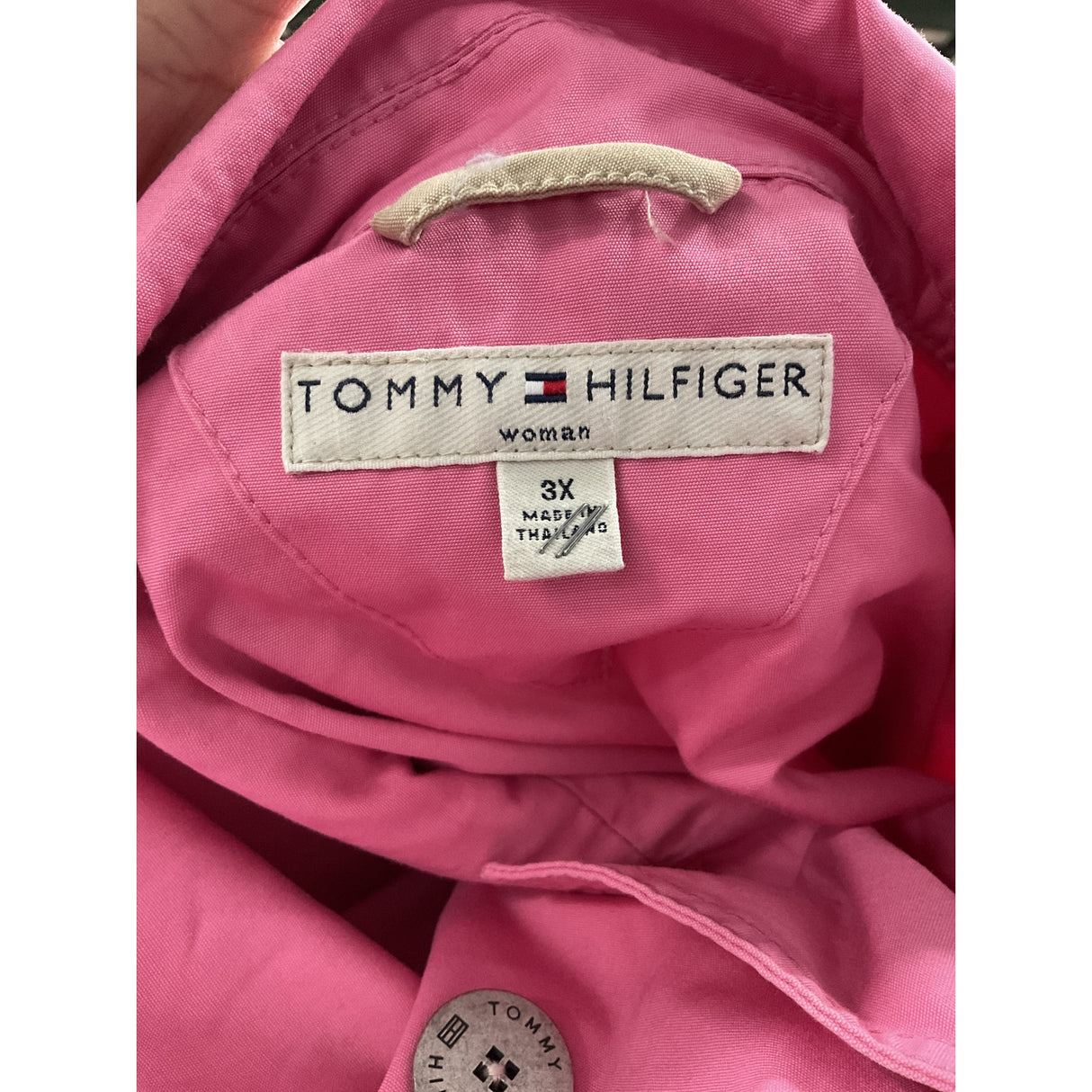 Tommy Hilfiger Pink Trench Coat - Women's 3X