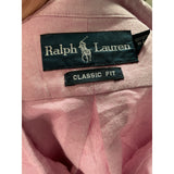 Ralph Lauren Pink Dress Shirt, Men's Size L