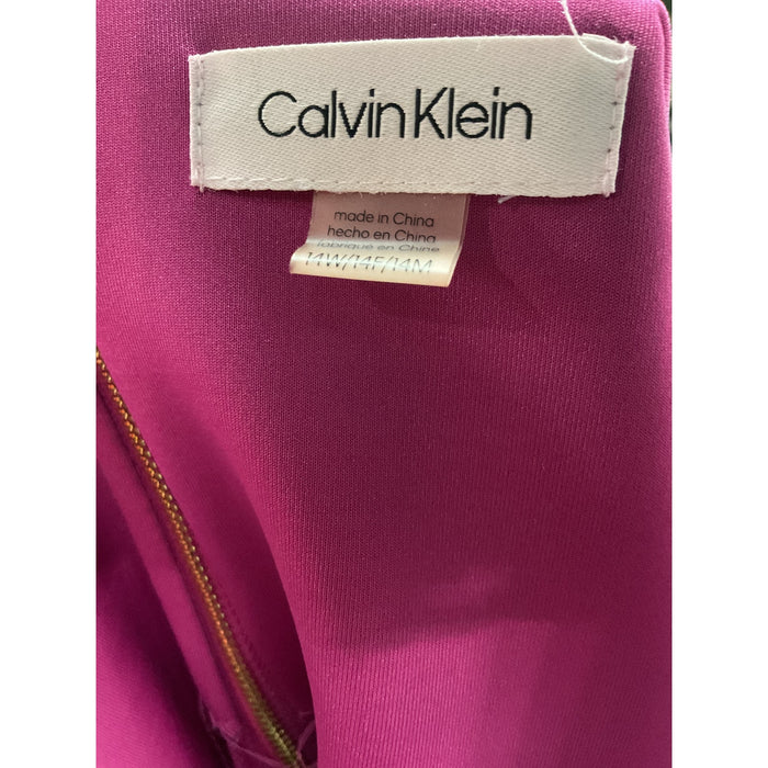 Calvin Klein Plus Size Purple A-Line Dress