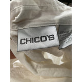 Chico's White 100% Cotton Button-Up Top