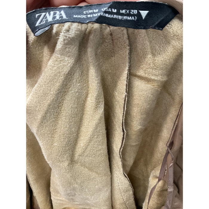 ZARA Women's Brown Polyurethane Jacket