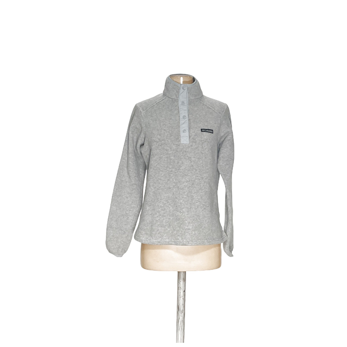 Columbia Women's Gray Fleece Henley Sweater