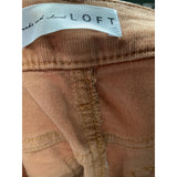 LOFT Brown Cotton Straight Pants Size 6