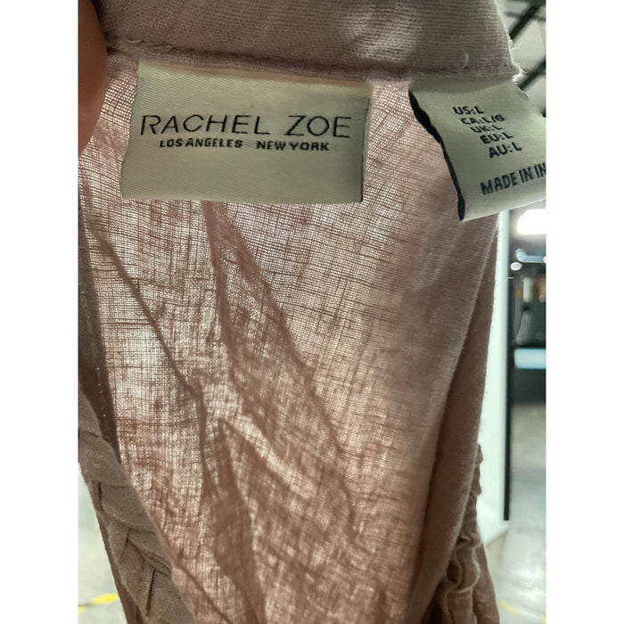 Rachel Zoe Pink Linen Blouson Dress - Size L