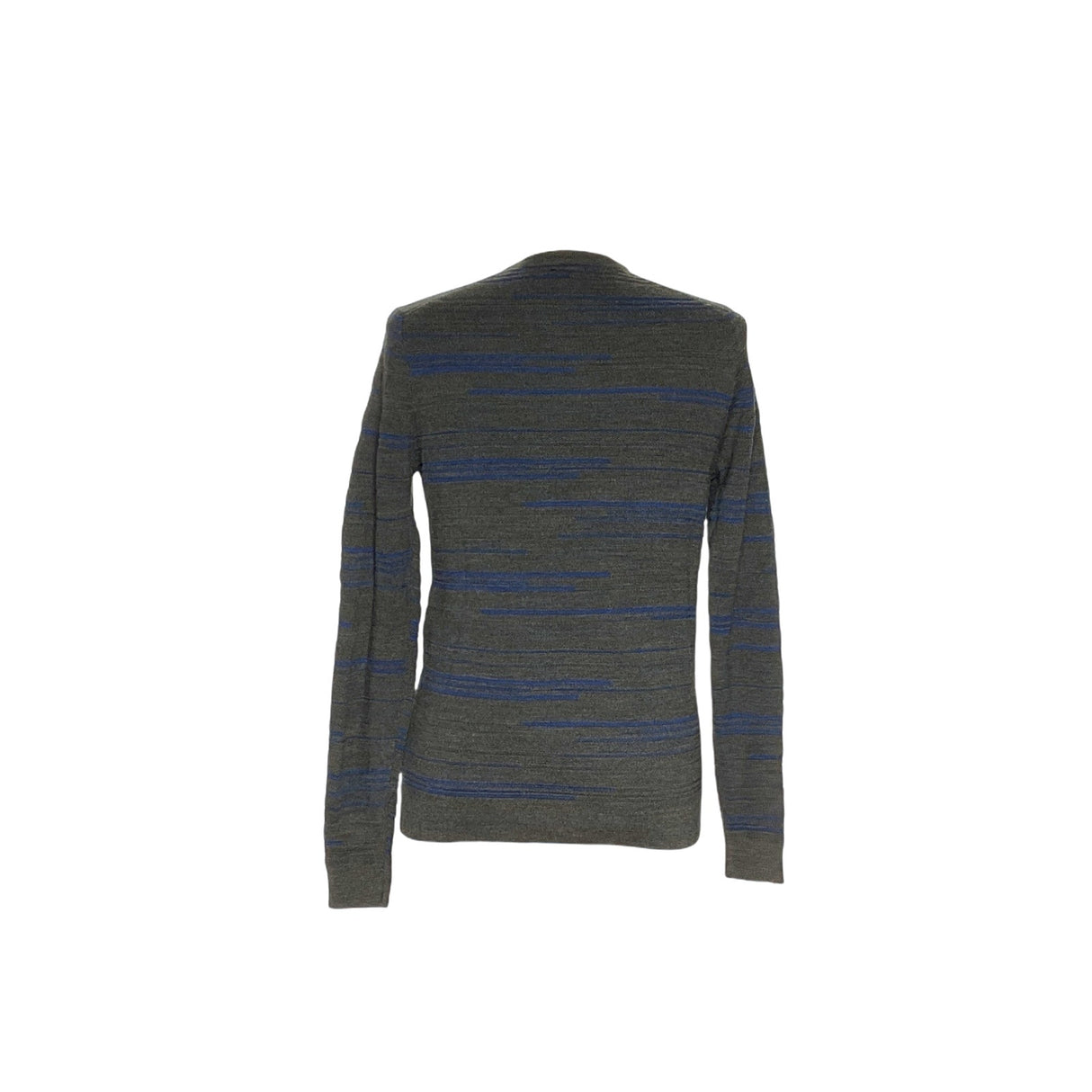 DKNY Gray Men's Wool Striped Pullover Sweater