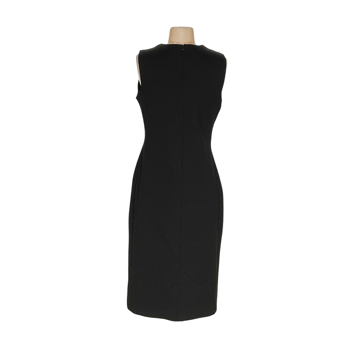 Ralph Lauren Black Viscose Sheath Dress, Knee Length