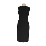 Ralph Lauren Black Viscose Sheath Dress, Knee Length