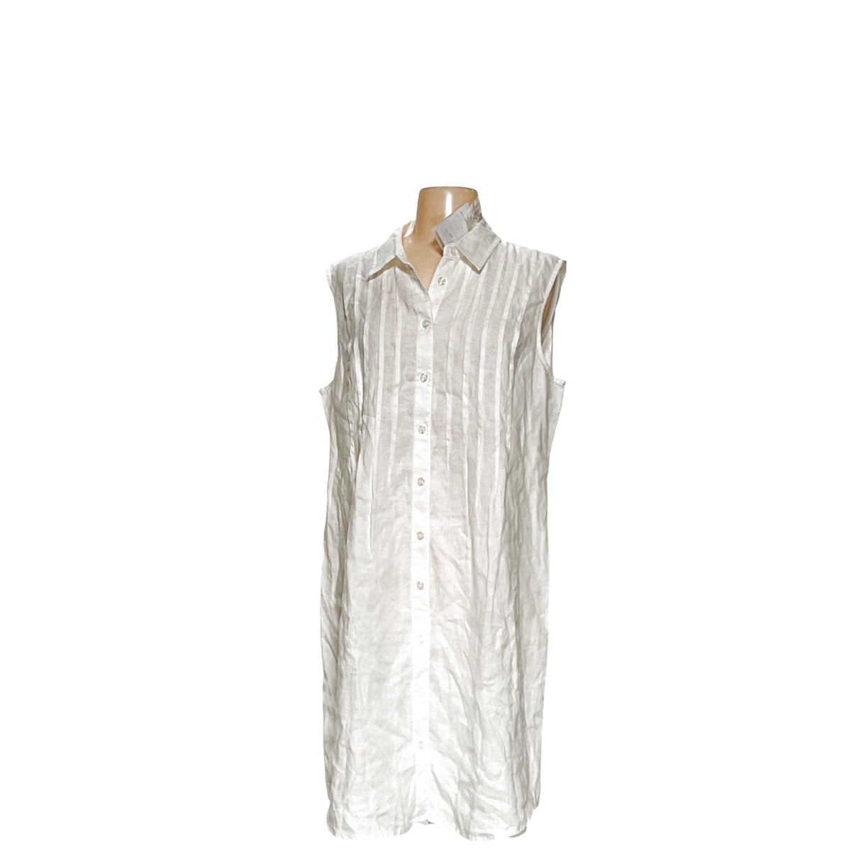 Orvis White Linen Shirt Dress - Women's M