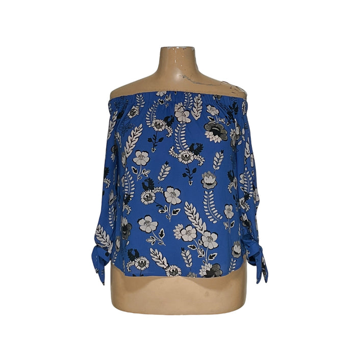 Express Blue Cotton Blouse - Women's L