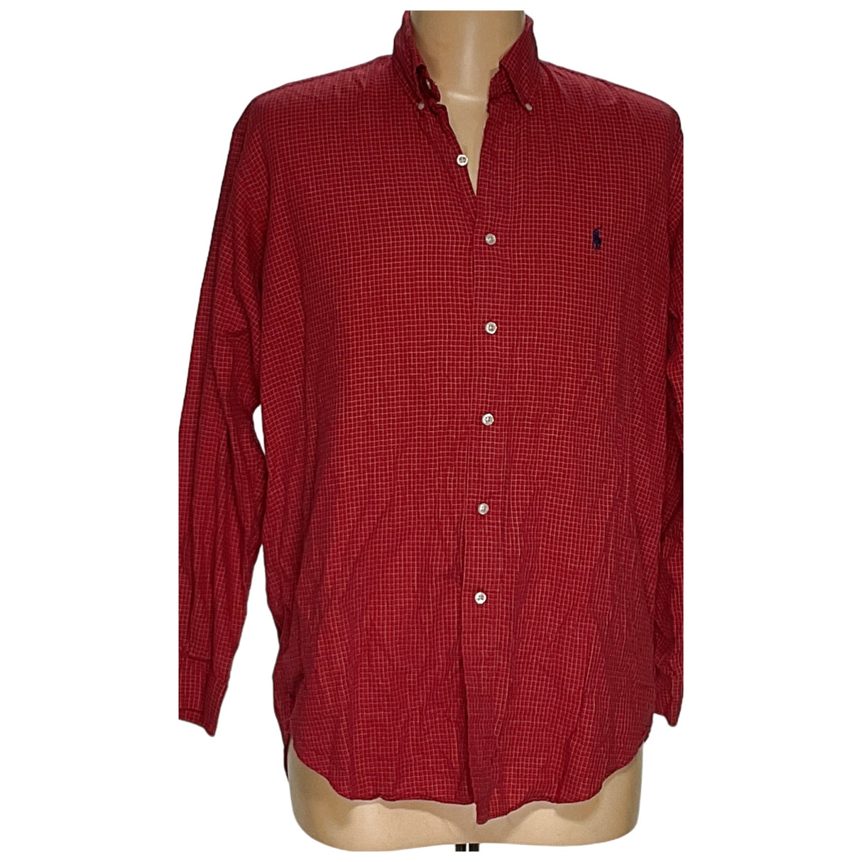 Ralph Lauren Men's Red Button-Up Shirt