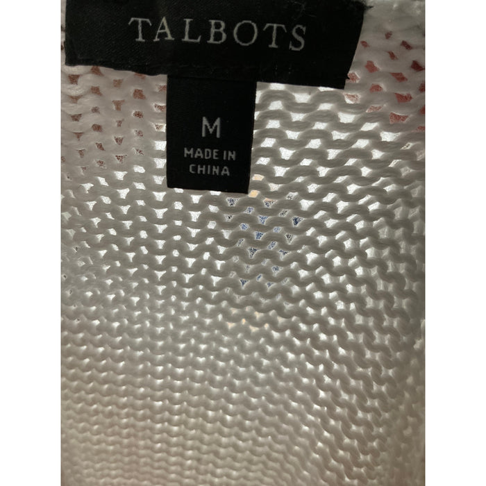 Talbots White Cotton Pullover Sweater - Women's M