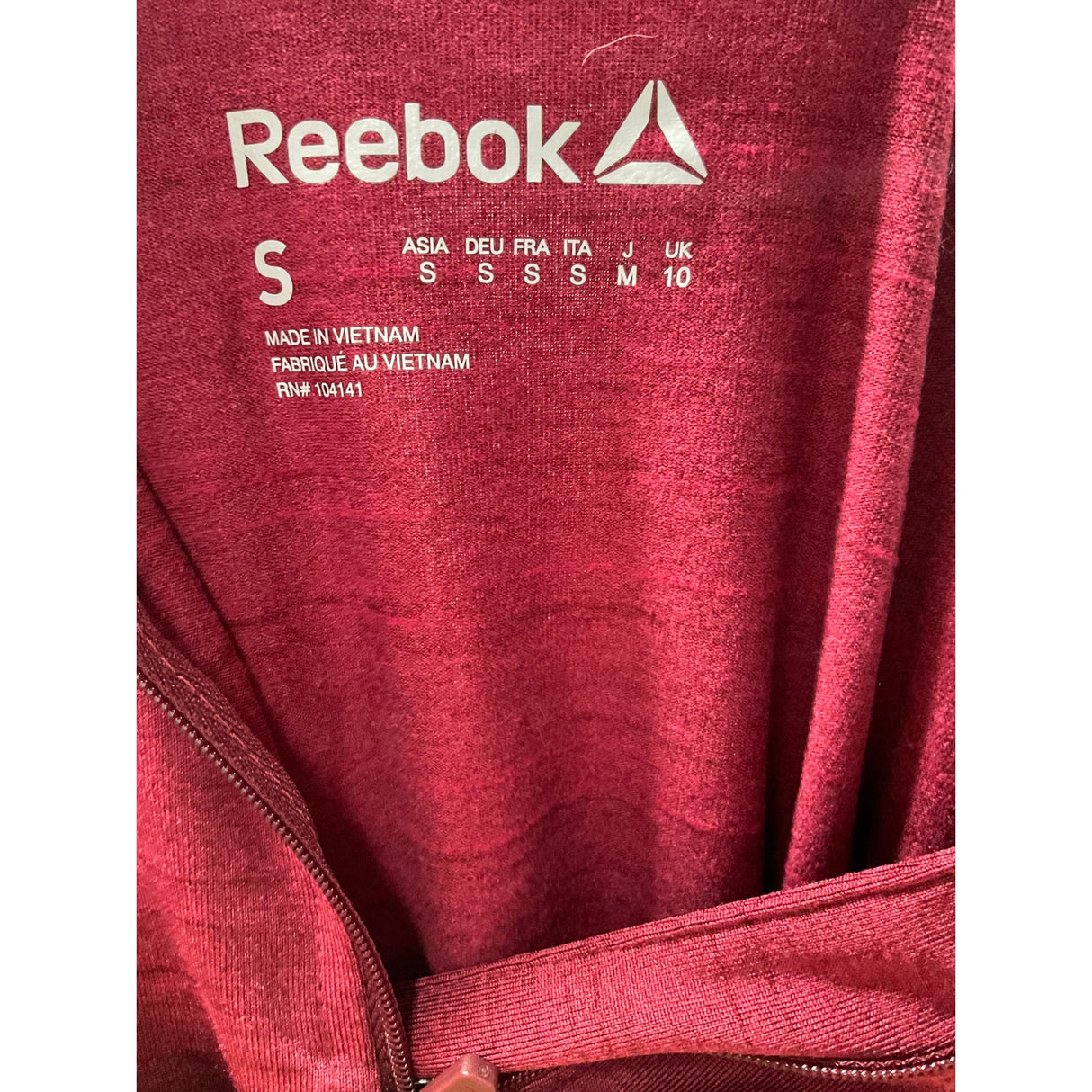 Reebok Red Henley Sweatshirt - Women's S