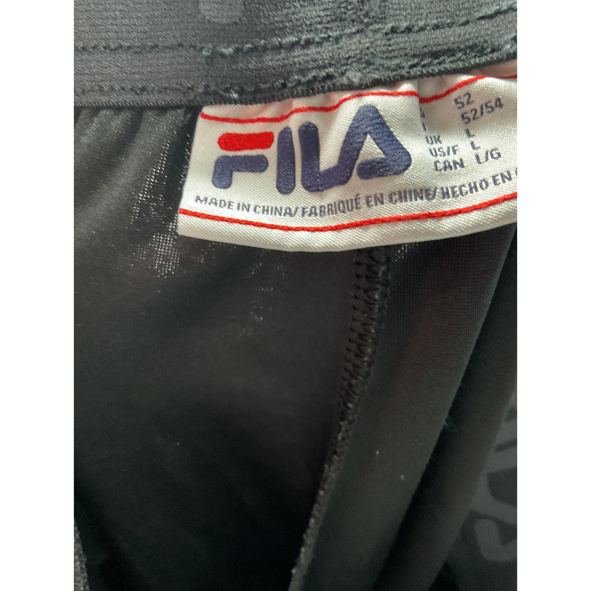 FILA Men's Black Sweatpants, L