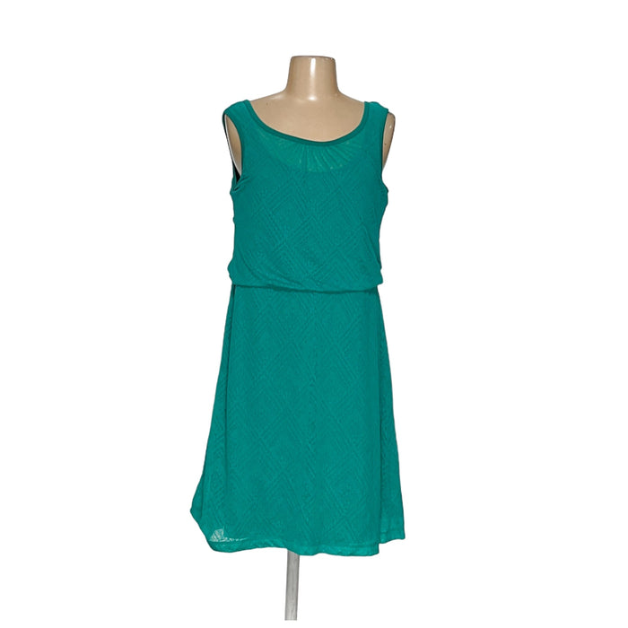 Prana Green Blouson Midi Dress