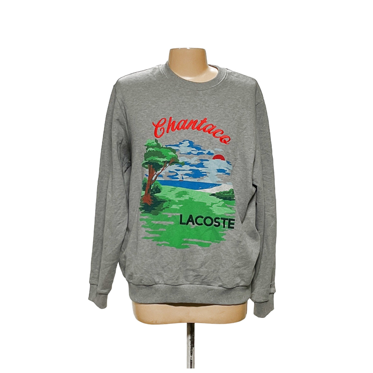 Lacoste Gray Cotton Sweatshirt