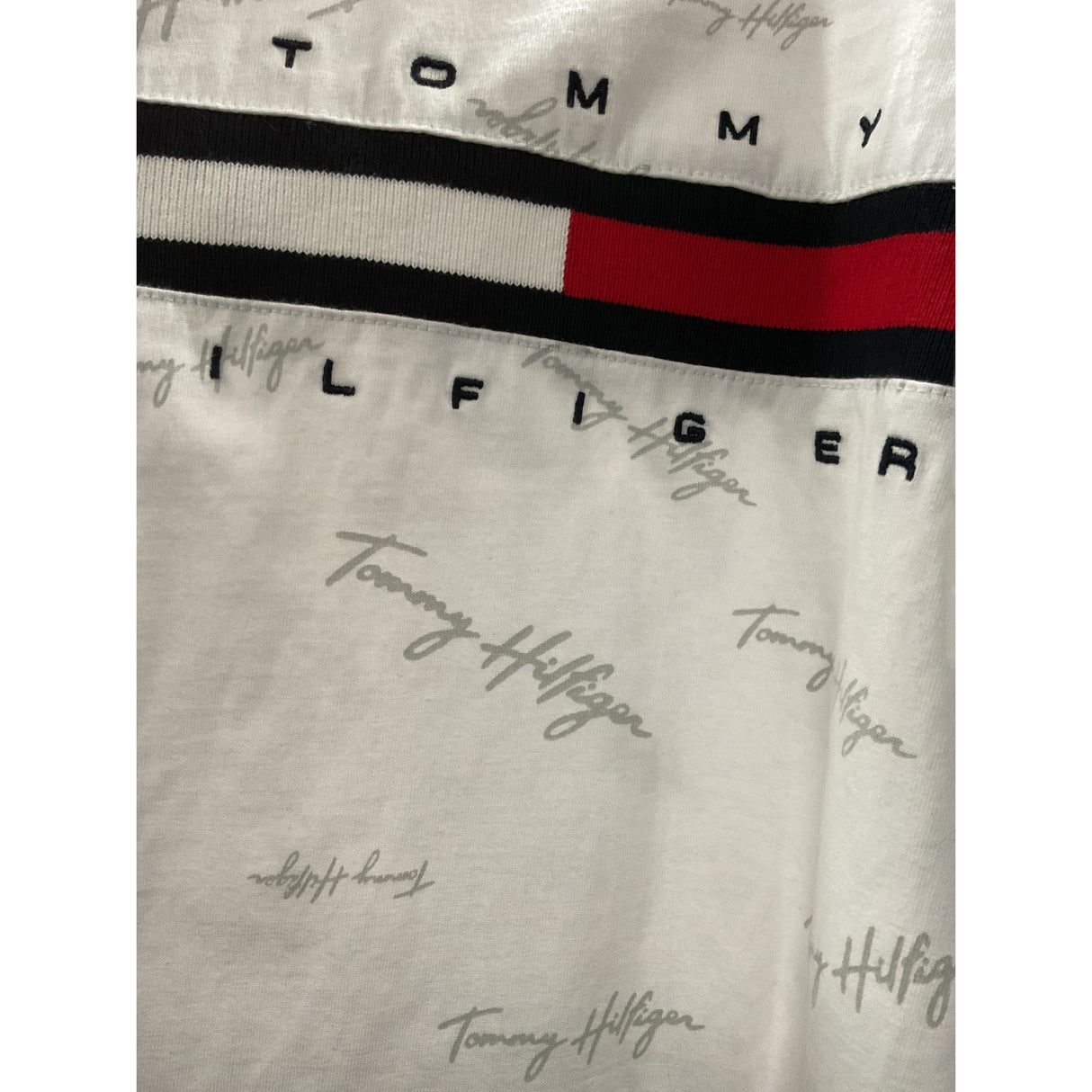 Tommy Hilfiger White Graphic Print T-Shirt M