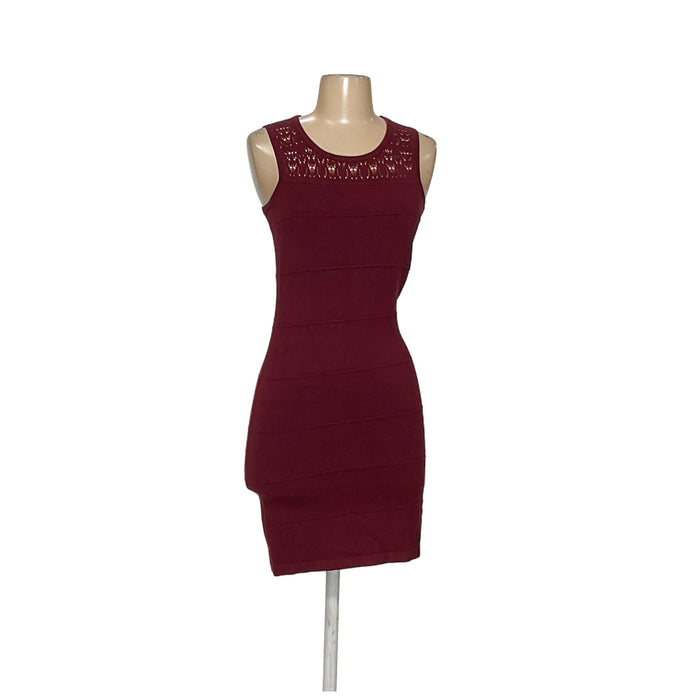 GUESS Red A-Line Midi Dress Size S