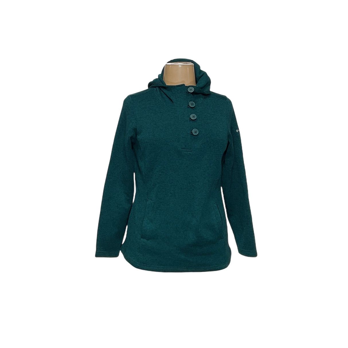 Columbia Women's Green Henley Sweater