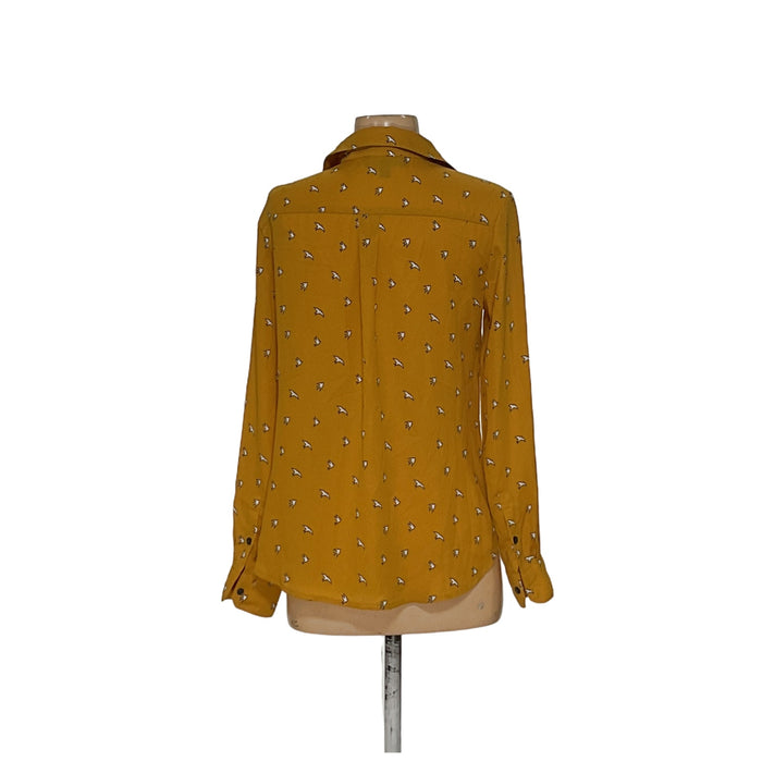 Banana Republic XS Yellow Women's Button-Up