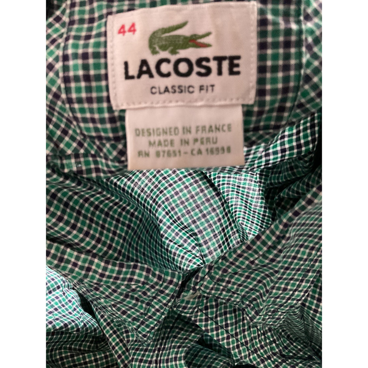 Lacoste Men's Green Casual Button-Up Shirt