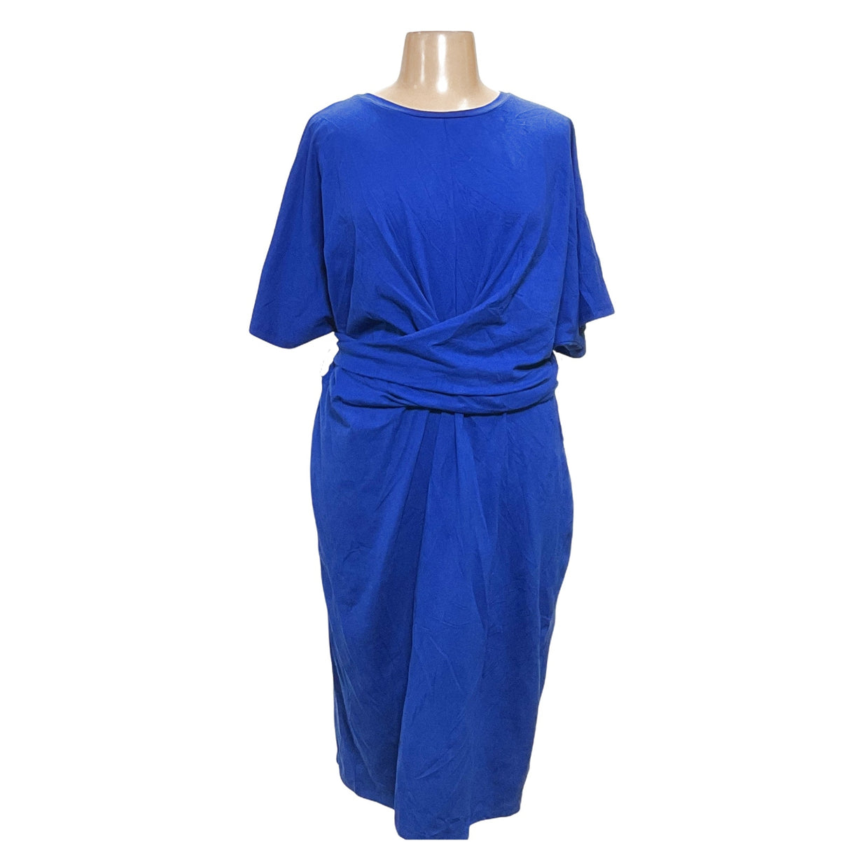 ELOQUII Blue Wrap Dress, Size 22