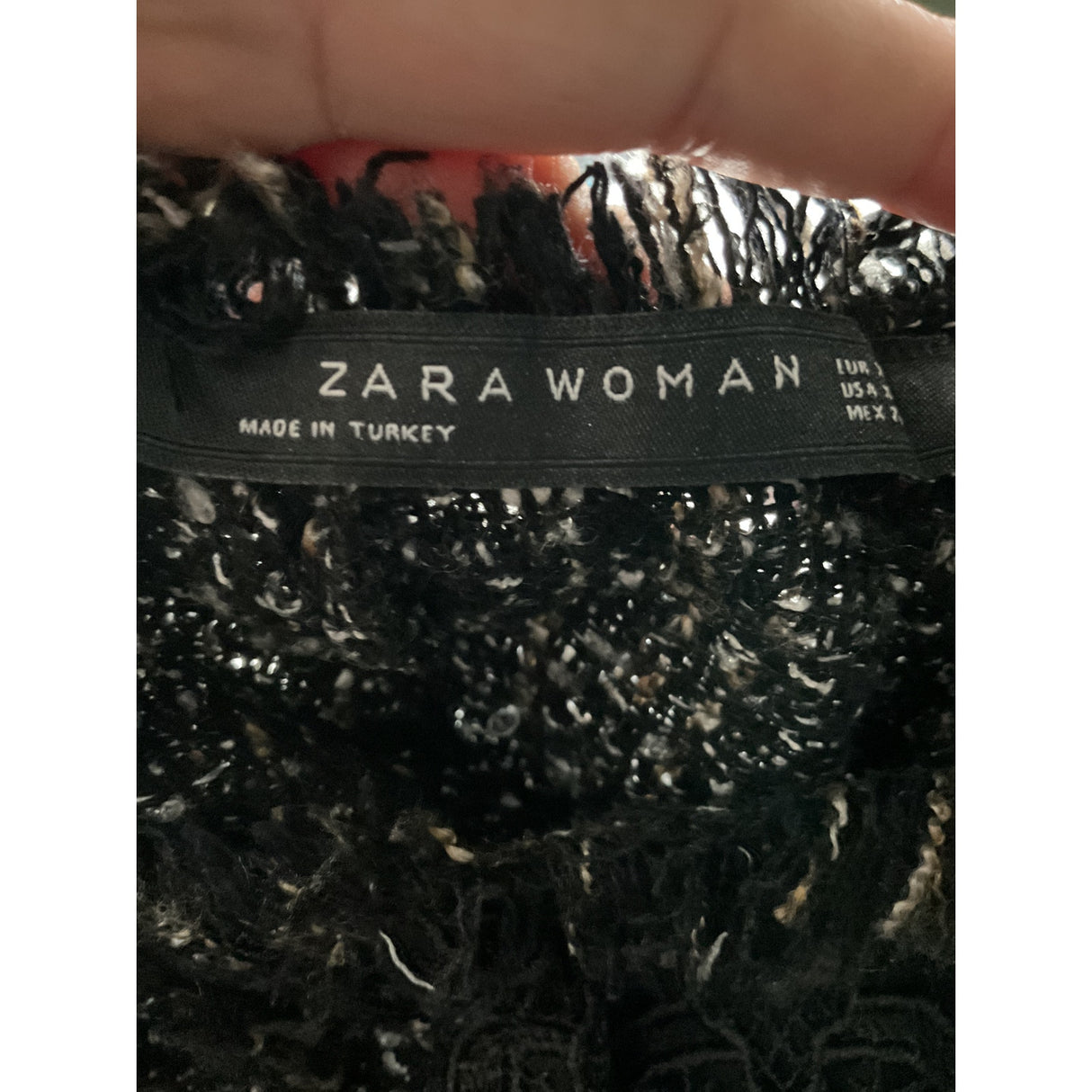 ZARA Black Cotton Blouse XS