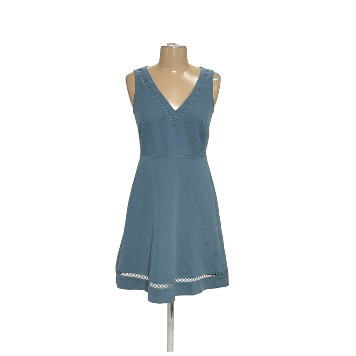 LOFT Blue A-Line Midi Dress - Women's Regular Size 2