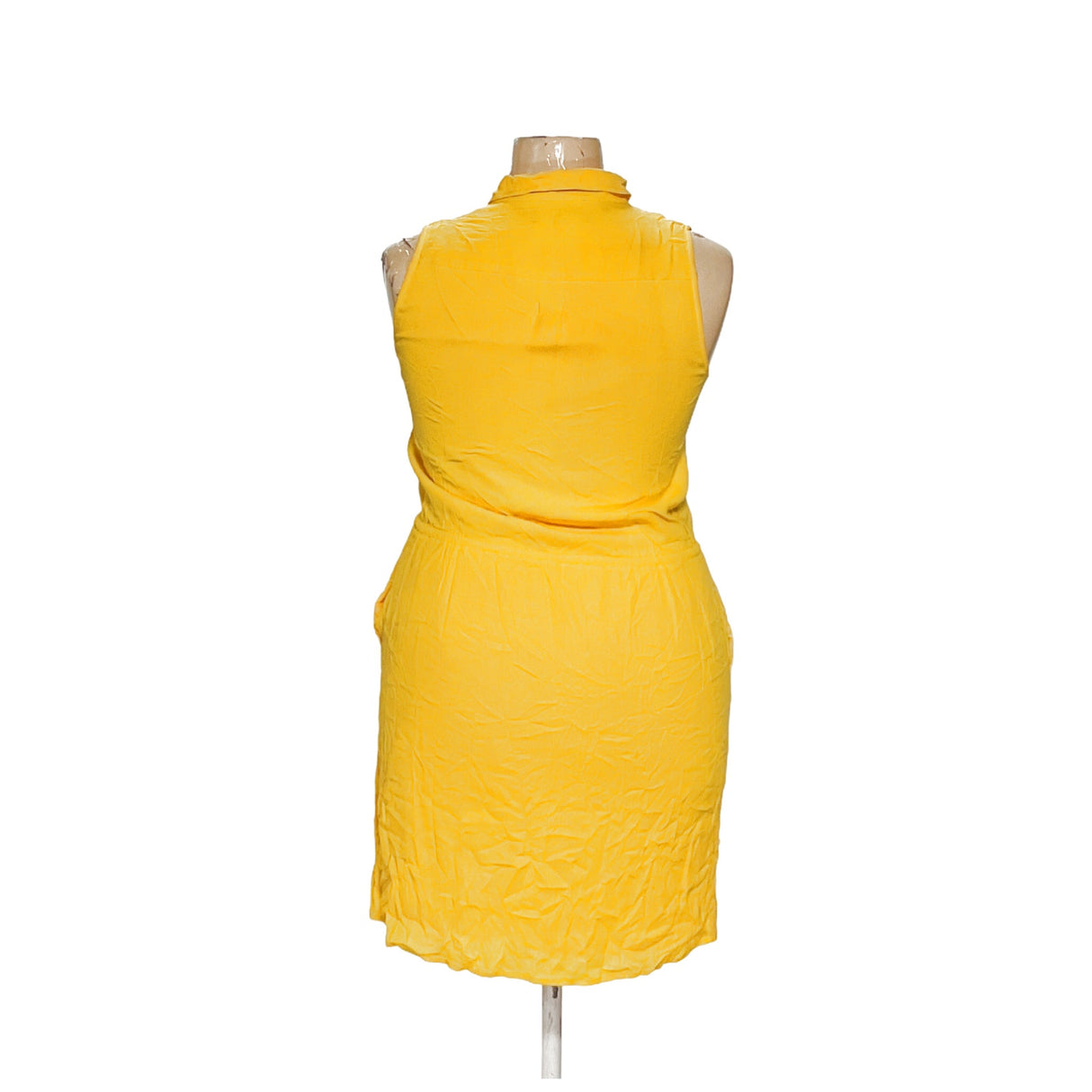 Banana Republic Yellow Midi Shirt Dress (Size 14)