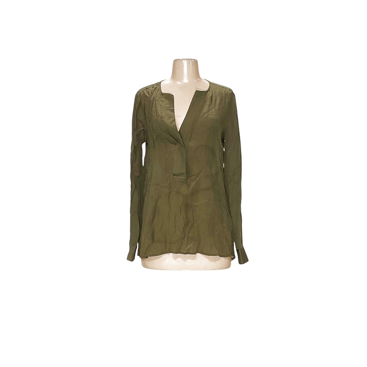 Banana Republic Women's Green Silk Blouse
