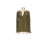 Banana Republic Women's Green Silk Blouse