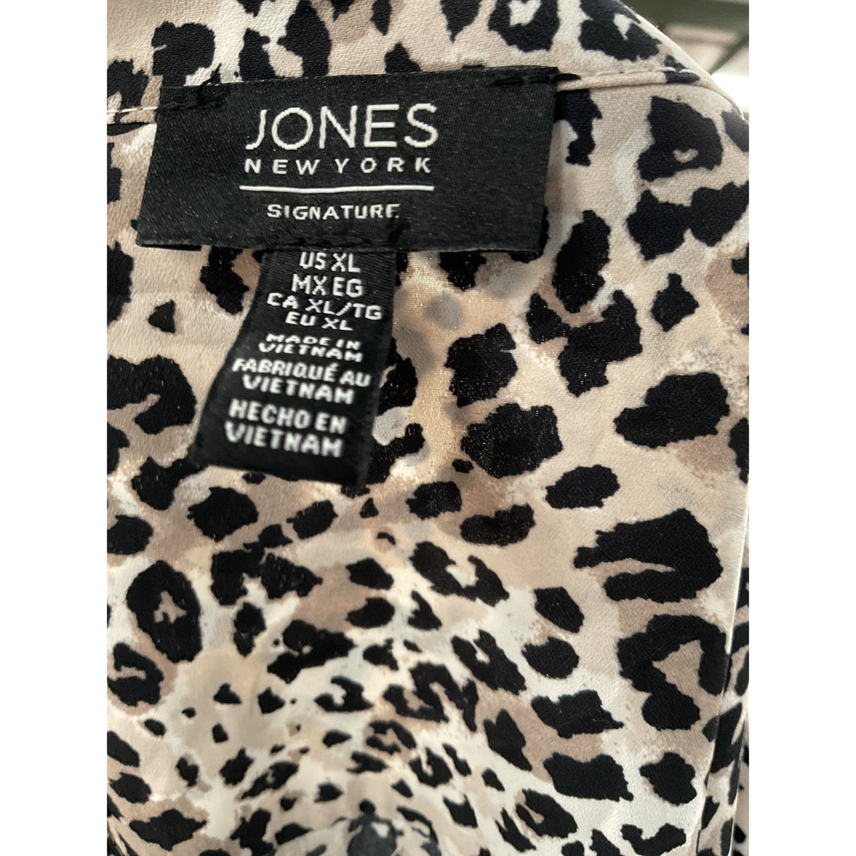 Jones NY Multicolor XL Button-Up Polyester Top